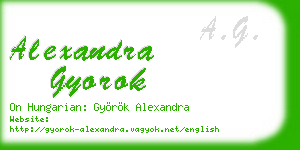 alexandra gyorok business card